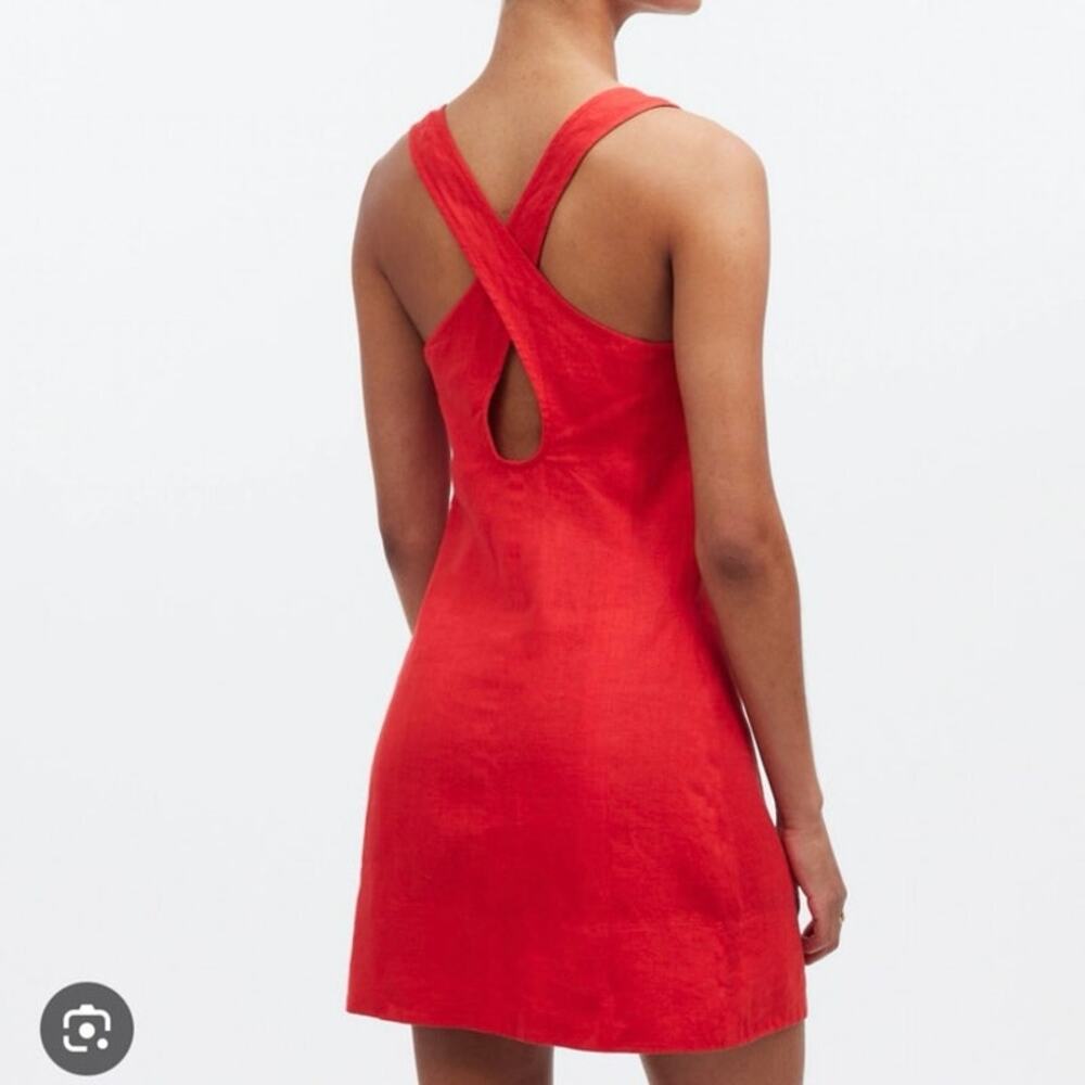 Madewell Red Cross-Back Mini Dress